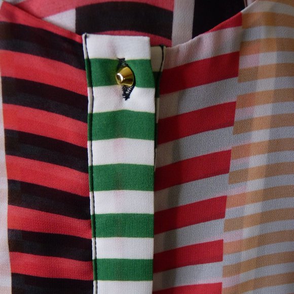 Worthington Layered Striped Blouse - Picture 5 of 7